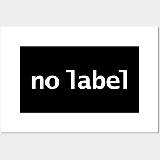 No Label Funny Typography Posters and Art